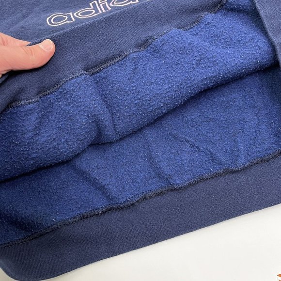 Vintage Adidas Made in USA Trefoil Big Logo Hoodie Sweatshirt Sz XL Embroidered - Picture 5 of 10